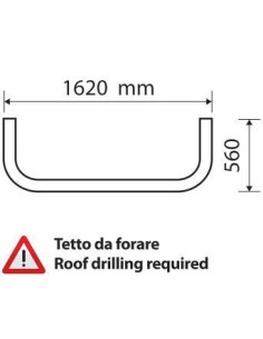 Barra portafari per tetto - Type 4 - compatibile per Daf 95XF (01/97 09/03) 2