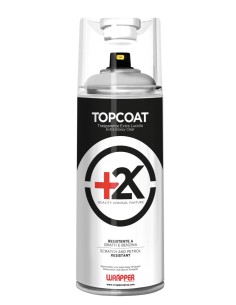Topcoat+2k, spray trasparente bicomponente non removibile - 400 ml - Lucido