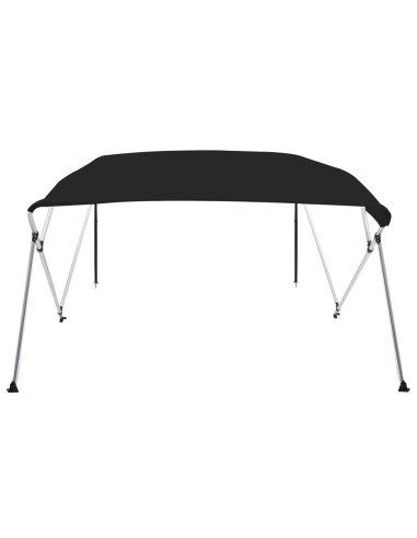 Bimini di Prua con Tendalino 4 Archi Nero 243x180x137 cm