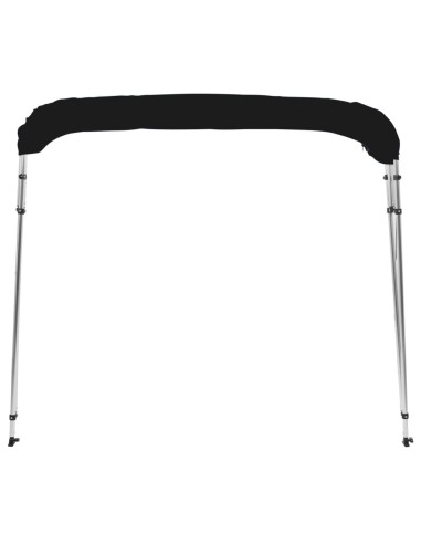 Bimini di Prua con Tendalino 4 Archi Nero 243x180x137 cm