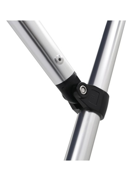 Bimini di Prua con Tendalino 4 Archi Nero 243x180x137 cm