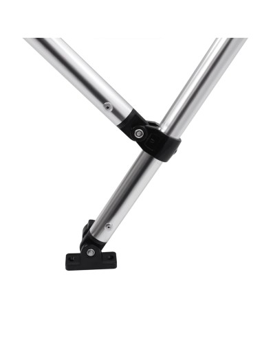 Bimini di Prua con Tendalino 4 Archi Nero 243x180x137 cm