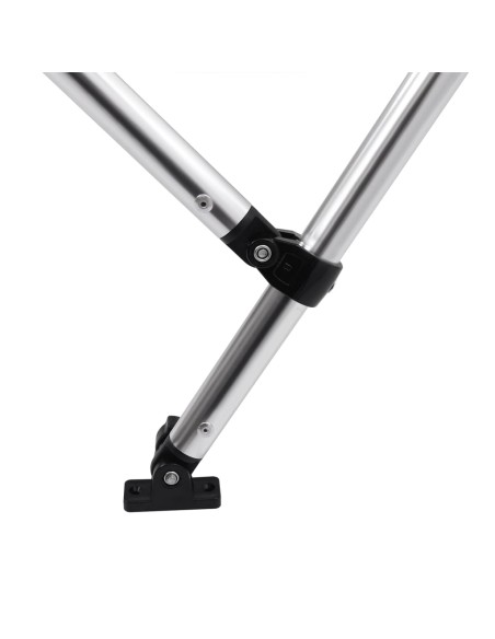 Bimini di Prua con Tendalino 4 Archi Nero 243x180x137 cm