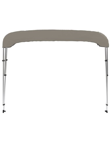 Bimini di Prua con Tendalino 3 Archi Grigio 183x140x137 cm