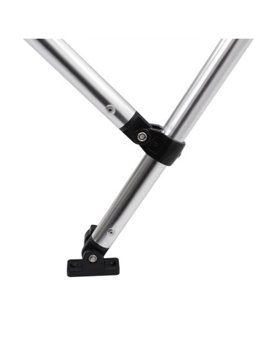 Bimini di Prua con Tendalino 3 Archi Grigio 183x140x137 cm