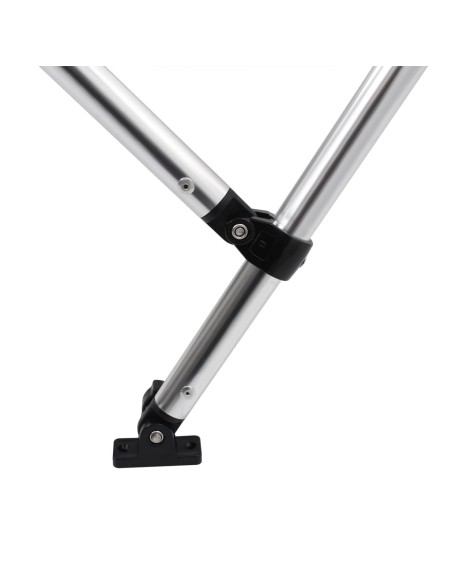 Bimini di Prua con Tendalino 3 Archi Grigio 183x140x137 cm