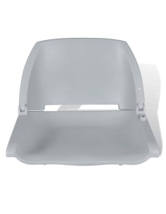 Sedile per Barca Pieghevole senza Cuscino Grigio 48x51x41 cm 2