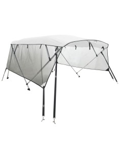 Bimini di Prua Pareti Laterali Rete 4 Archi 243x(170-182)x137cm 2