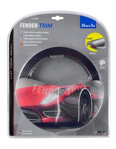 Fender-Trim, profilo adesivo angolare cromato - 5 m - 25 mm