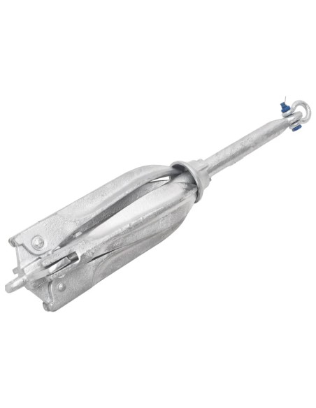 Ancora Pieghevole Argento 10 kg in Ghisa Zincata a Caldo