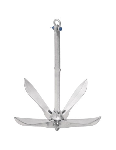 Ancora Pieghevole Argento 10 kg in Ghisa Zincata a Caldo