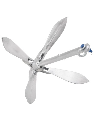 Ancora Pieghevole Argento 10 kg in Ghisa Zincata a Caldo