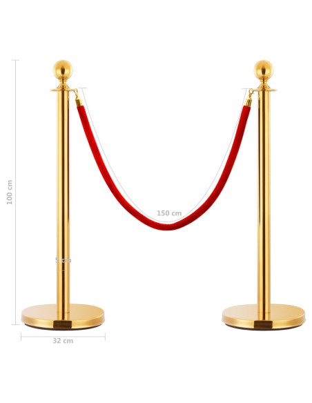 Set Transenne Separacode VIP 3 pz in Acciaio Inox Oro