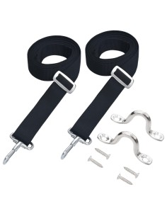 Cinghie per Tendalino Bimini 2 pz in Tessuto e Acciaio Inox