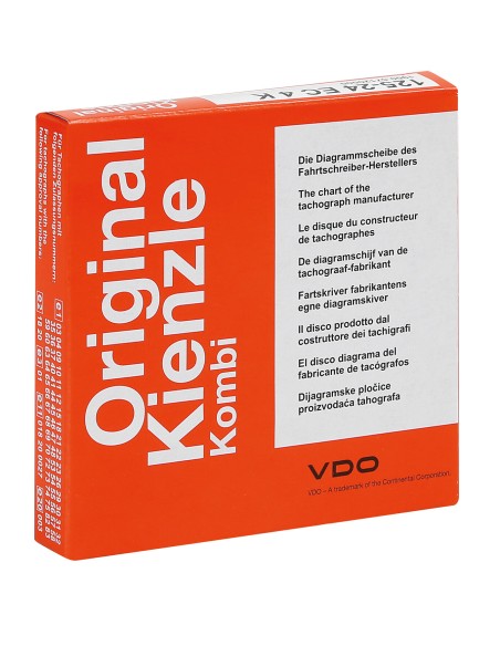 Original Kienzle, set 100 pz dischi tachigrafo omologati - 125 Km/h