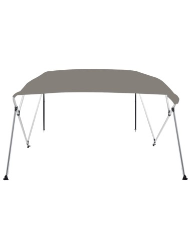 Bimini di Prua con Tendalino 4 Archi Grigio 243x244x137 cm