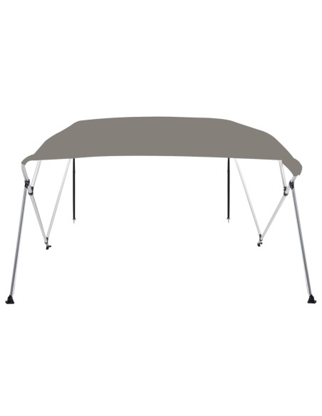 Bimini di Prua con Tendalino 4 Archi Grigio 243x244x137 cm
