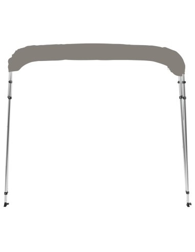 Bimini di Prua con Tendalino 4 Archi Grigio 243x244x137 cm