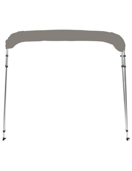 Bimini di Prua con Tendalino 4 Archi Grigio 243x244x137 cm