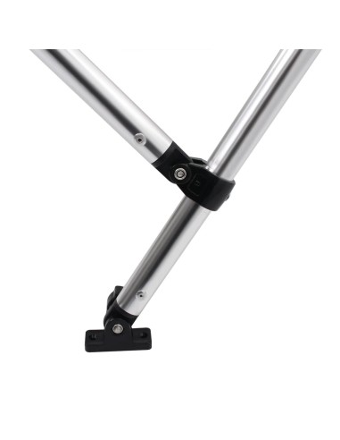 Bimini di Prua con Tendalino 4 Archi Grigio 243x244x137 cm