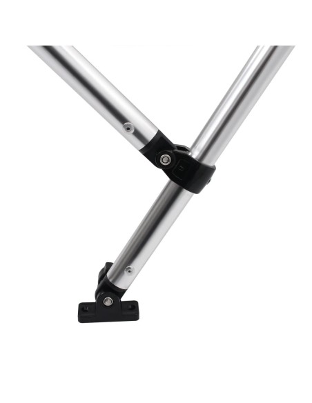 Bimini di Prua con Tendalino 4 Archi Grigio 243x244x137 cm