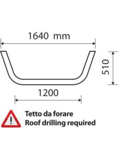 Barra portafari per tetto - Type 6 - compatibile per Iveco S-Way (10/19 05/24)  - Mercedes Actros MP4 (09/11 09/19) BigSpace, G 2