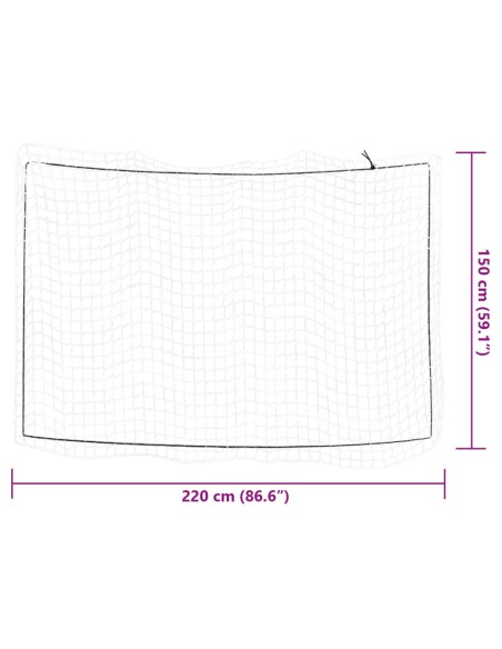 Rete per Rimorchio con Corda Elastica Bianco 2,2x1,5 m in PP