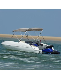 Bimini di Prua con Pareti Laterali 3 Archi 183x(137-152)x137cm