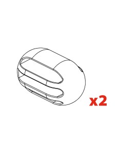 Set 2 adattatori per cinghie di sicurezza