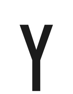 Spell-It, caratteri alfanumerici adesivi 60x30 mm - Y