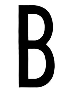 Spell-It, caratteri alfanumerici adesivi 80x35 mm - B