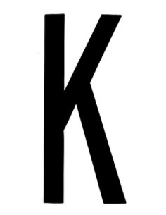 Spell-It, caratteri alfanumerici adesivi 80x35 mm - K