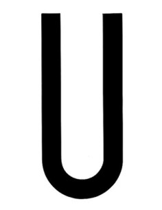 Spell-It, caratteri alfanumerici adesivi 80x35 mm - U