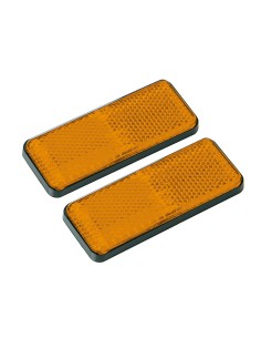 Euro-Norm, catarifrangenti rettangolari - 90x35 mm - Arancio