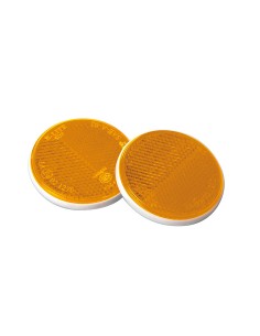 Euro-Norm, catarifrangenti rotondi - Ø 65 mm - Arancio