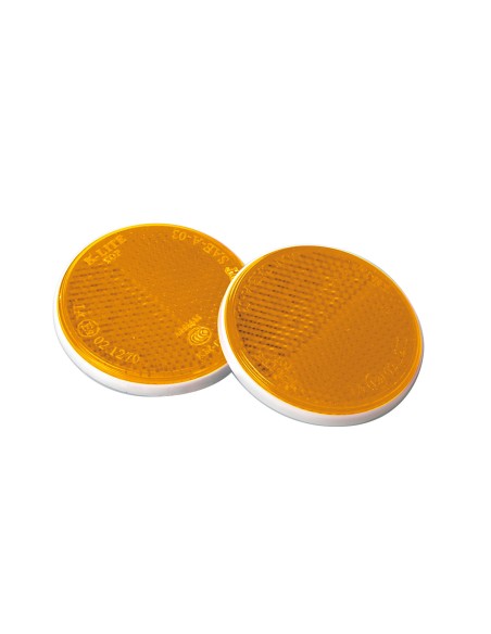 Euro-Norm, catarifrangenti rotondi - Ø 65 mm - Arancio