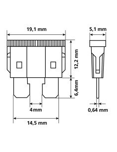 Set 10 fusibili lamellari assortiti, 12/32V 2