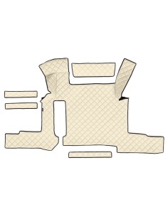 Tappeto centrale in Skeentex - Panna - compatibile per Man TGX (01/17 06/20) manuale, 2 cassetti