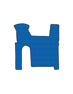Tappeto centrale in Skeentex - Blu - compatibile per Man TGX (09/07 12/16) manuale, 2 cassetti