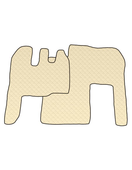 Tappeto unico in Skeentex - Panna - compatibile per Renault Magnum (01/01 06/13) manuale