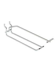 Gancio sicurezza cromato con predisposizione portaprezzi - 15 cm