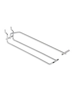 Gancio sicurezza cromato con predisposizione portaprezzi - 20 cm