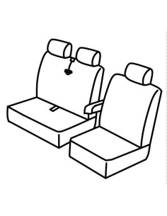 Set coprisedili Superior - Grigio/Nero - compatibile per Mercedes Sprinter (06/18 )