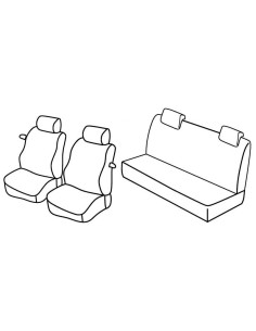 Set coprisedili Superior - Grigio/Nero - compatibile per Fiat Punto 3p (09/99 08/09) dal 2001