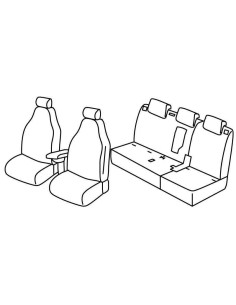 Set coprisedili Superior - Grigio/Nero - compatibile per Fiat 500L (09/12 12/22)