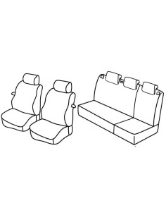 Set coprisedili Superior - Nero/Blu - compatibile per Seat Ibiza SC (10/08 08/15)