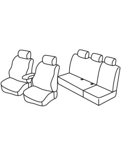 Set coprisedili Superior - Grigio/Nero - compatibile per Mercedes Classe A 5p (05/97 08/04)