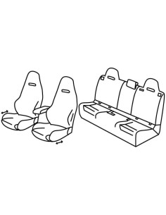 Set coprisedili Superior - Nero/Grigio - compatibile per Mercedes Classe A 5p (06/18 ) AMG Automatic