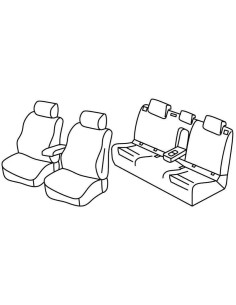 Set coprisedili Superior - Nero/Rosso - compatibile per Volkswagen Golf VII 5p (11/12 12/19) Comfortline, BlueMotion - Volkswag