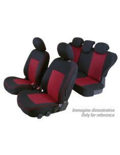 Set coprisedili Superior - Nero/Rosso - compatibile per Volkswagen Golf VII 5p (11/12 12/19) Comfortline, BlueMotion - Volkswag 2